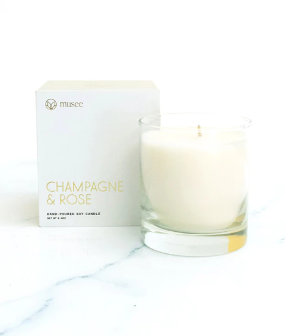 CHAMPAGNE + ROSE CANDLE